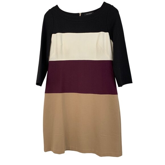 White House Black Market Sheath Dress Colorblock Mini Size 6 New  8748 - Picture 4 of 8